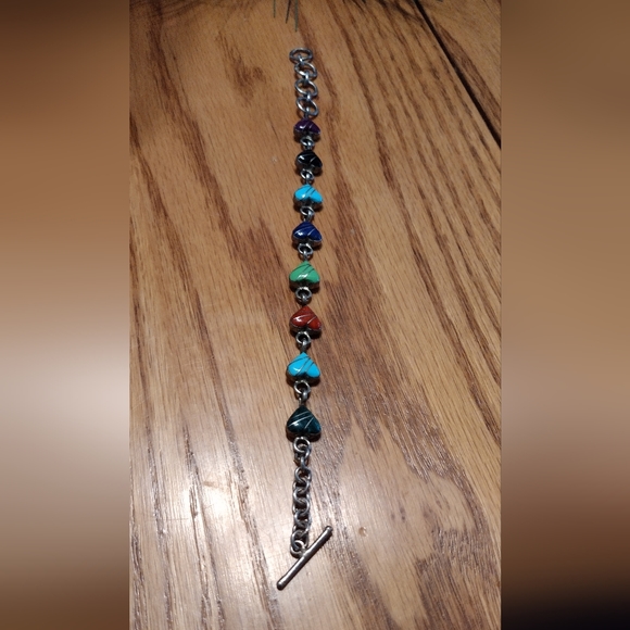 Sterling hand enameled designer bracelet - Picture 11 of 16